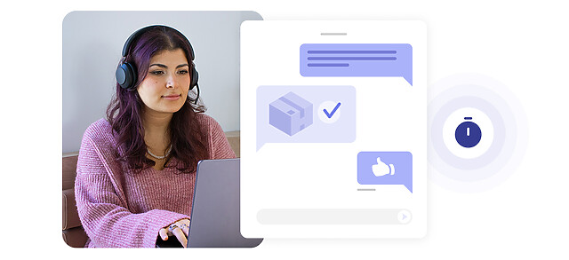 Customer asking for information about a delivery through an AI Helpdesk