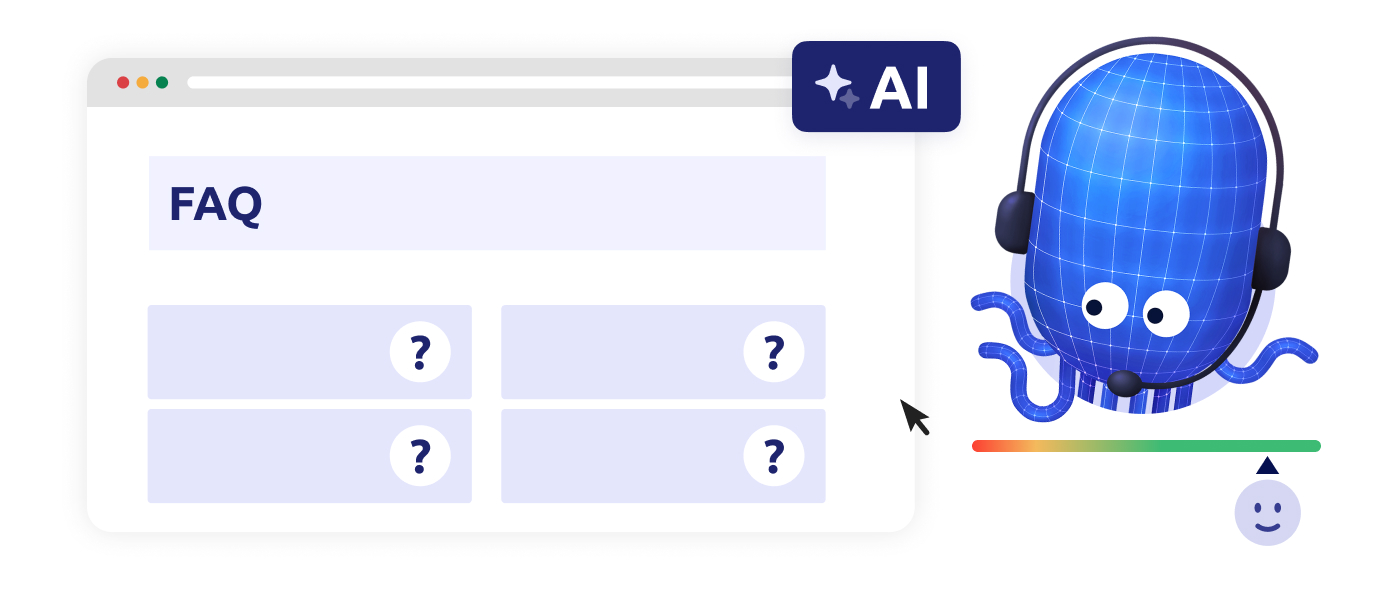 AI Powered Dynamic FAQ interface with customer satisfaction measurement