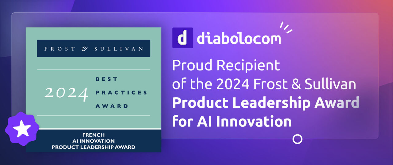 Diabolocom is the proud to receive the the 2024 Frost & Sullivan Product Leadership Award for AI Innovation