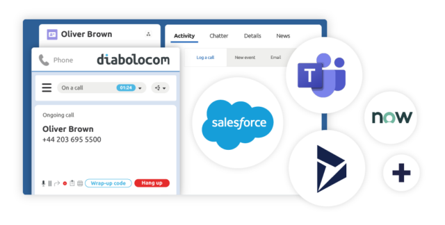 Diabolocom is natively integrated with your CRM and business tools.