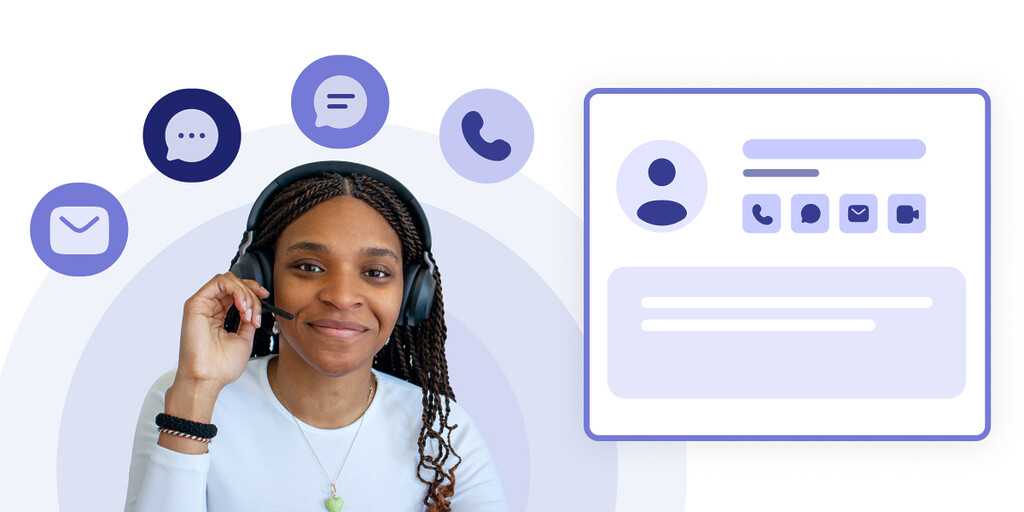 Contact center agent, and a customer profile interface