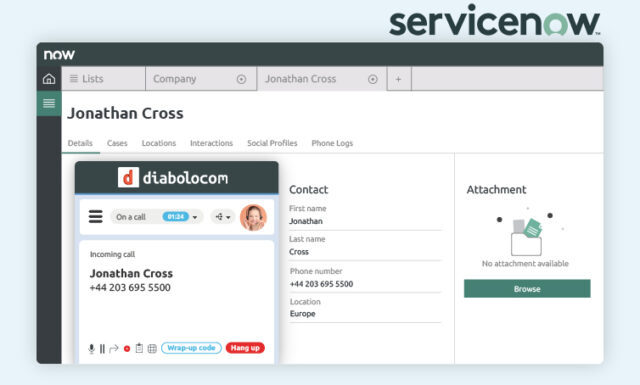 Diabolocom's CTI integration with ServiceNow streamlines your call campaigns.