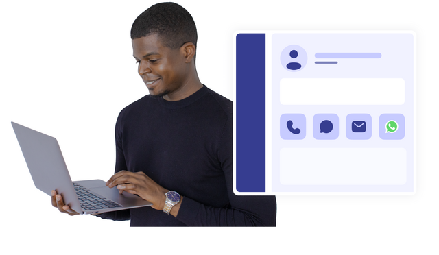 Call center agent and a client view