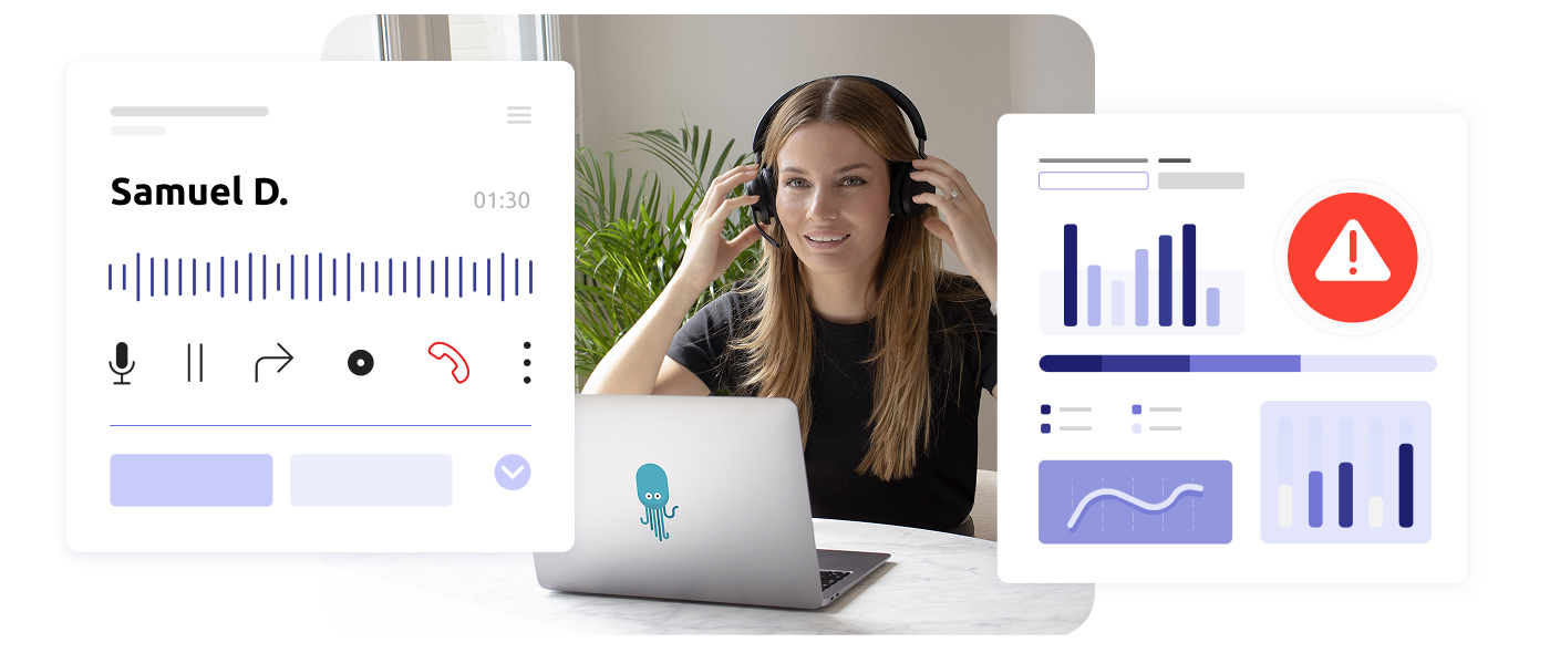 Voice of customer analysis by agent using a statistics dashboard