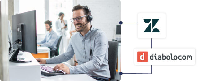 CRM data facilitates agent interactions through Diabolocom's Zendesk CTI.